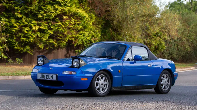 The Miata's iconic shape makes it stand out among its two-seater peers.