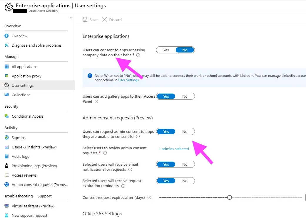 User Settings - Active Directory