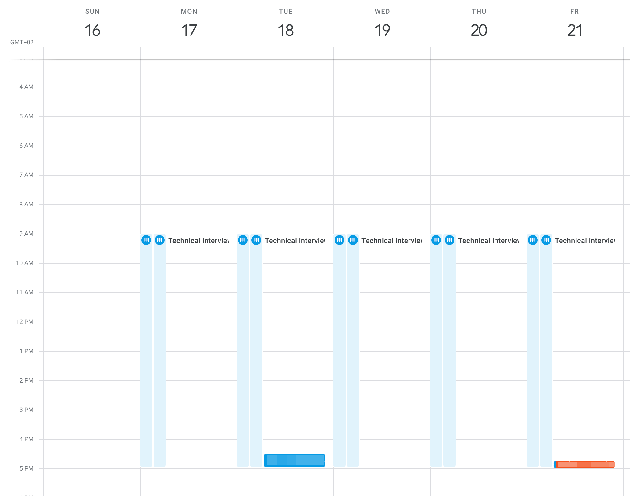 Google Appointment Schedule - Example