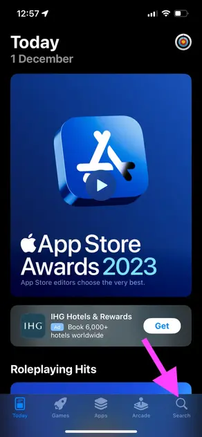 App Store homepage