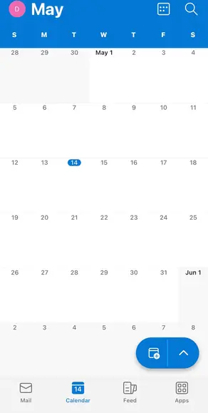 Outlook calendar app