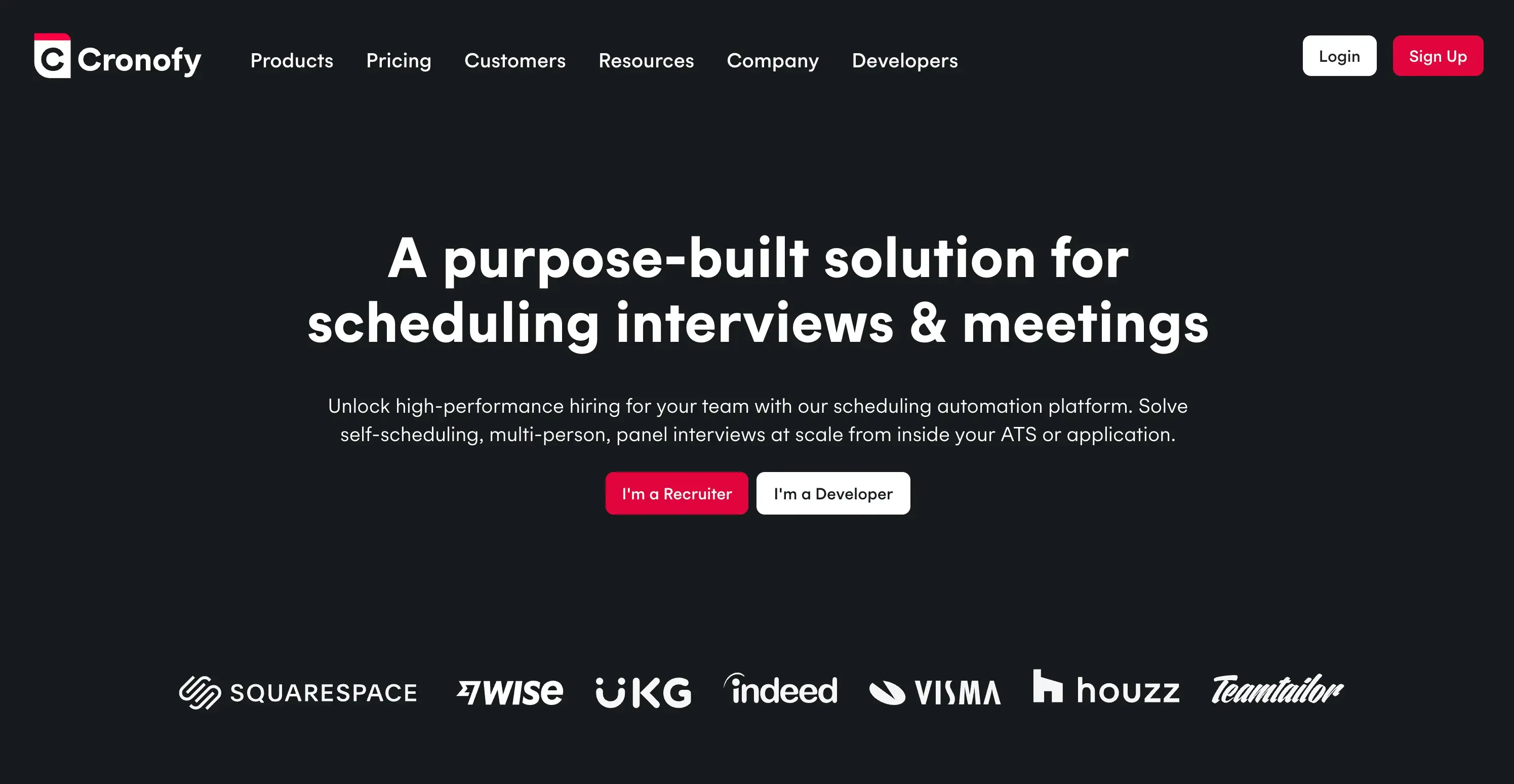 Cronofy Landing Page