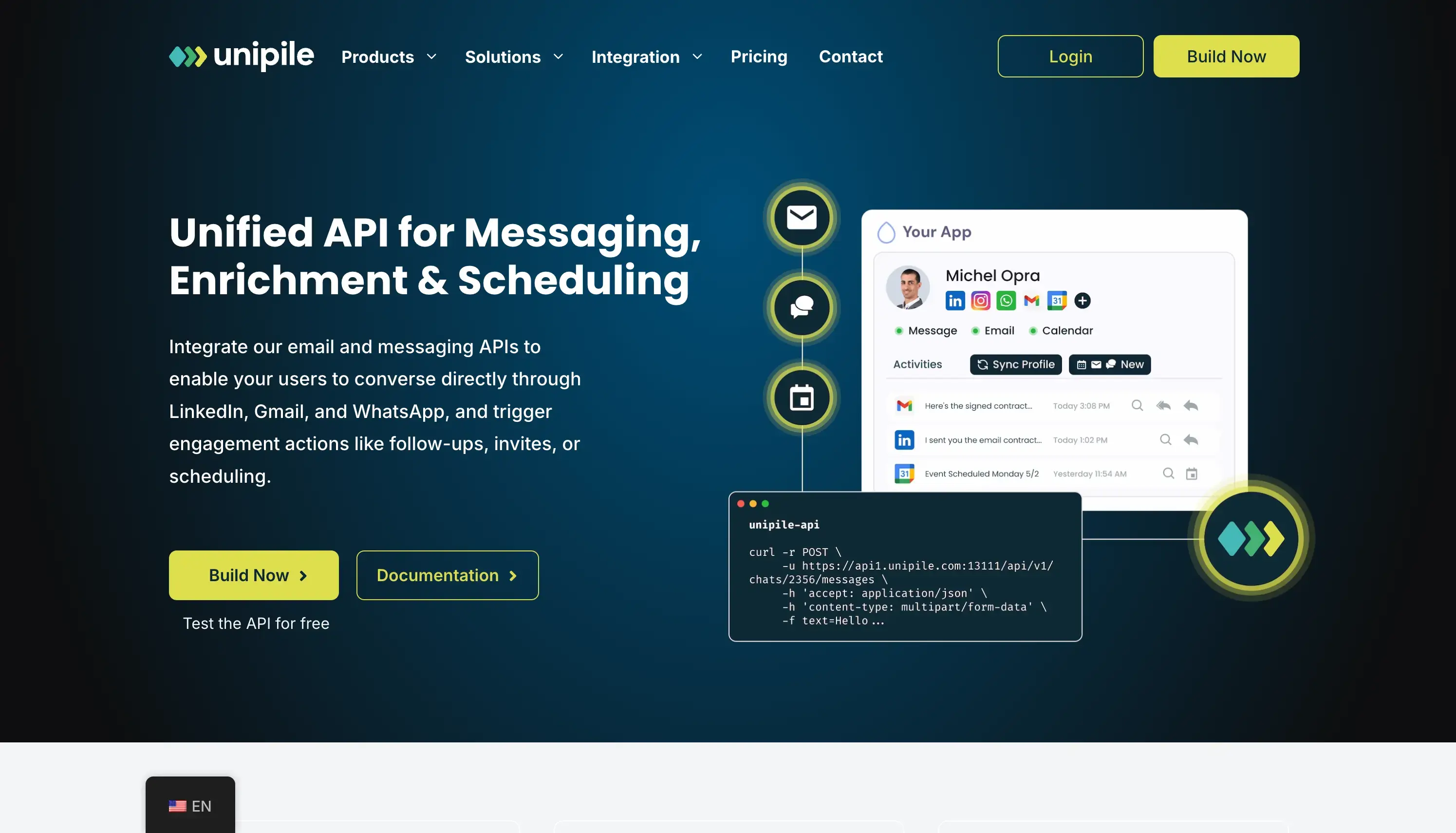 Unipile Landing Page