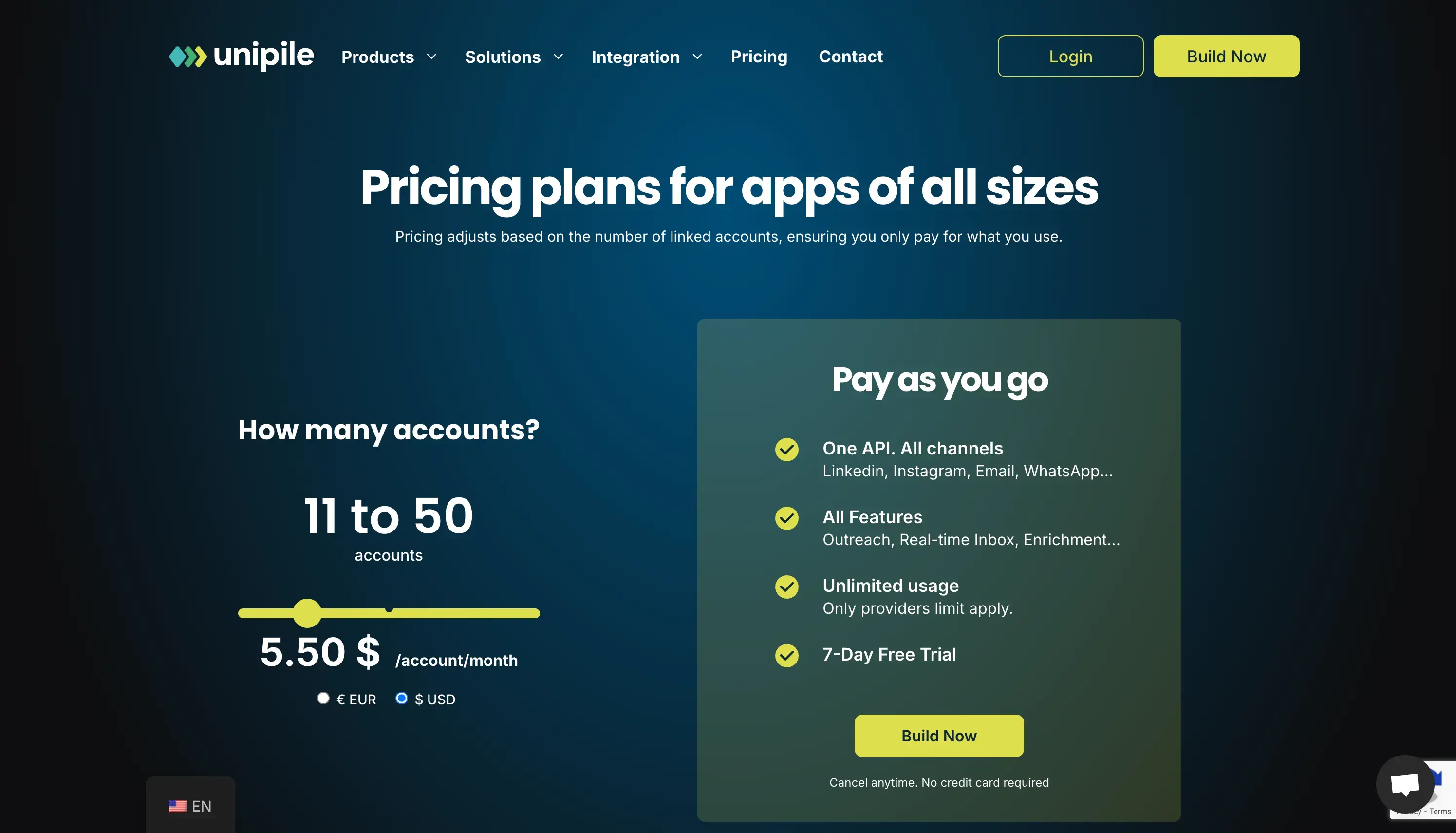 Unipile Pricing Page