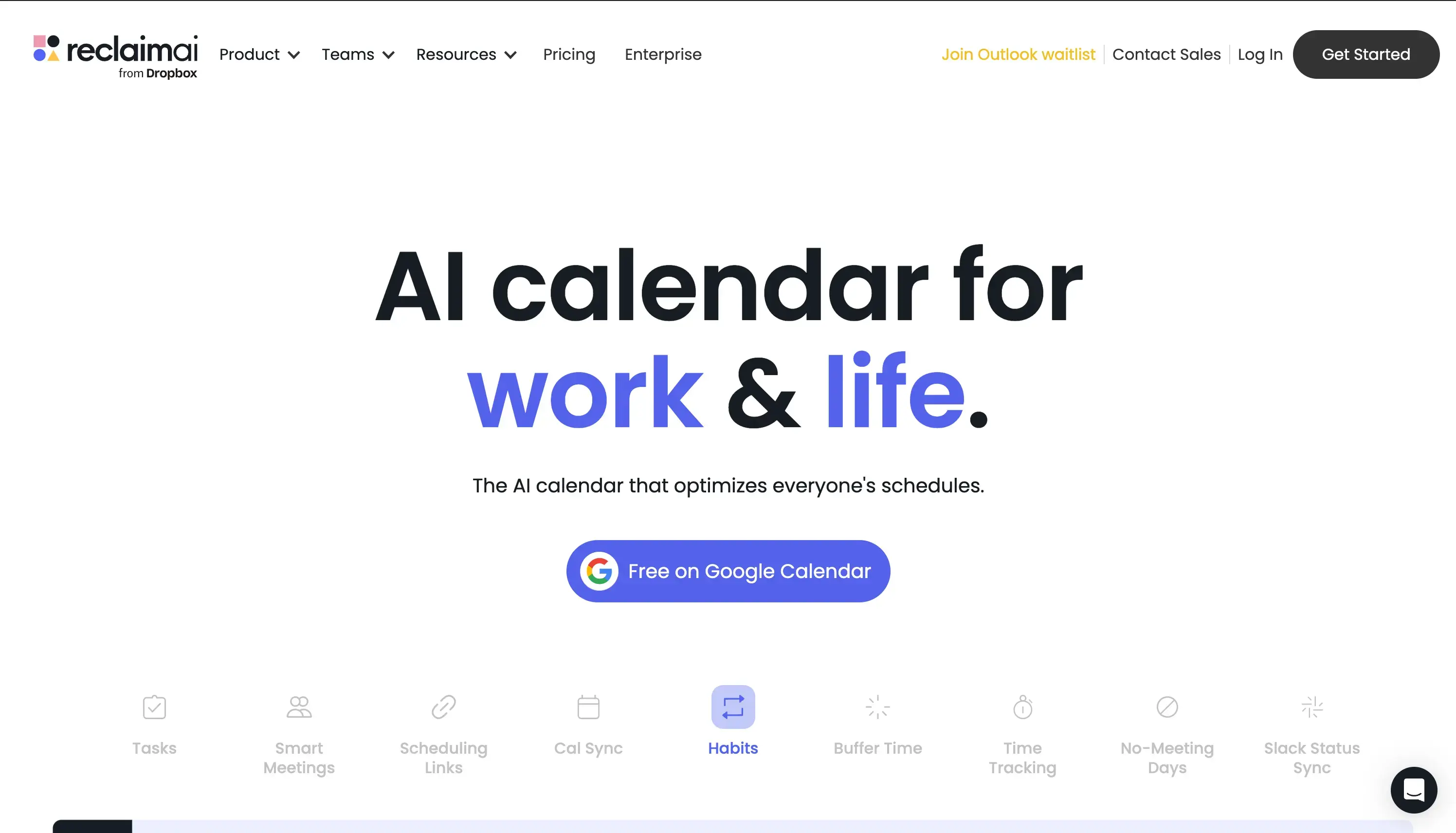 Reclaim AI Landing Page Illustration