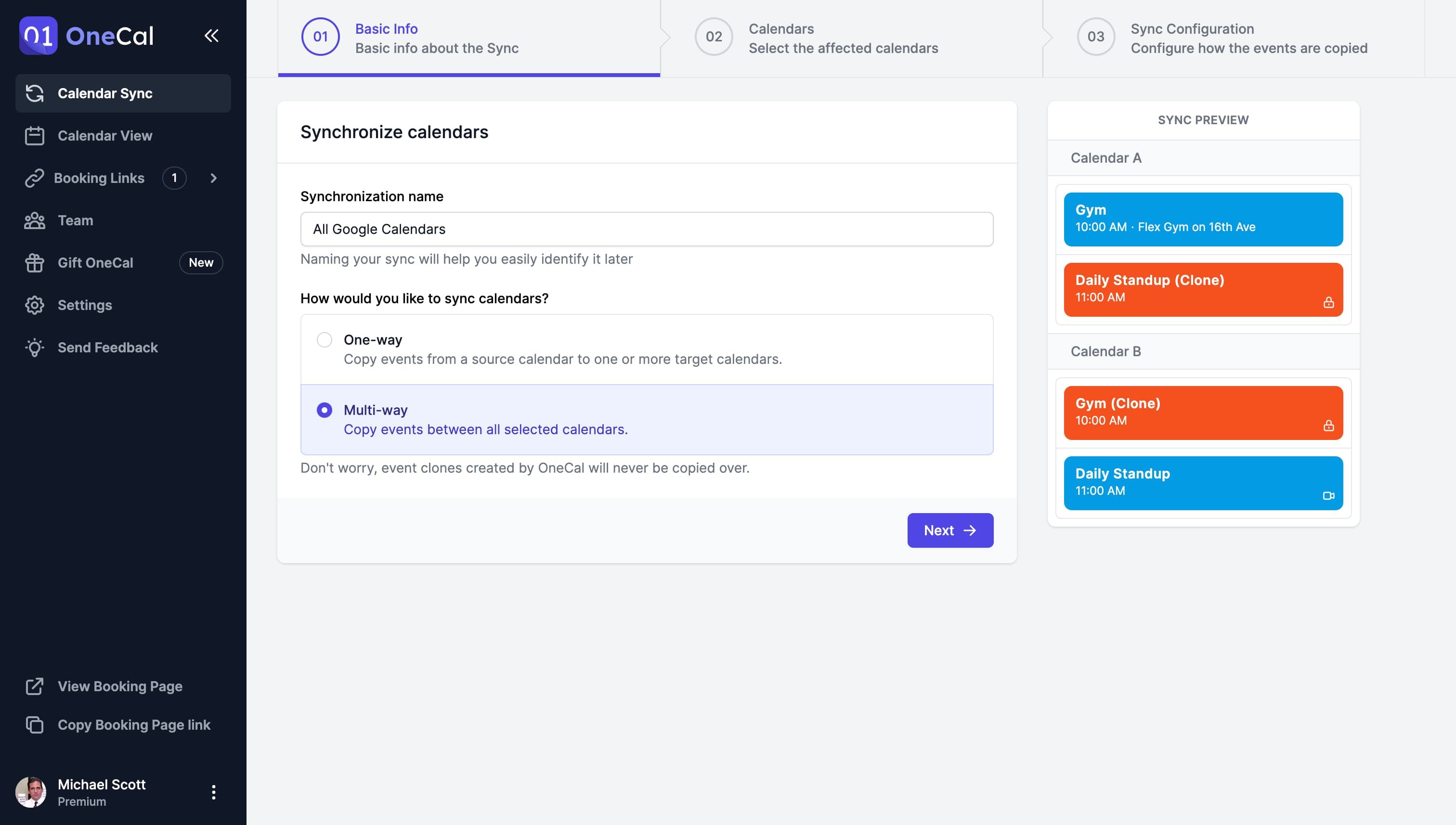 OneCal Calendar Sync - Multi-way direction