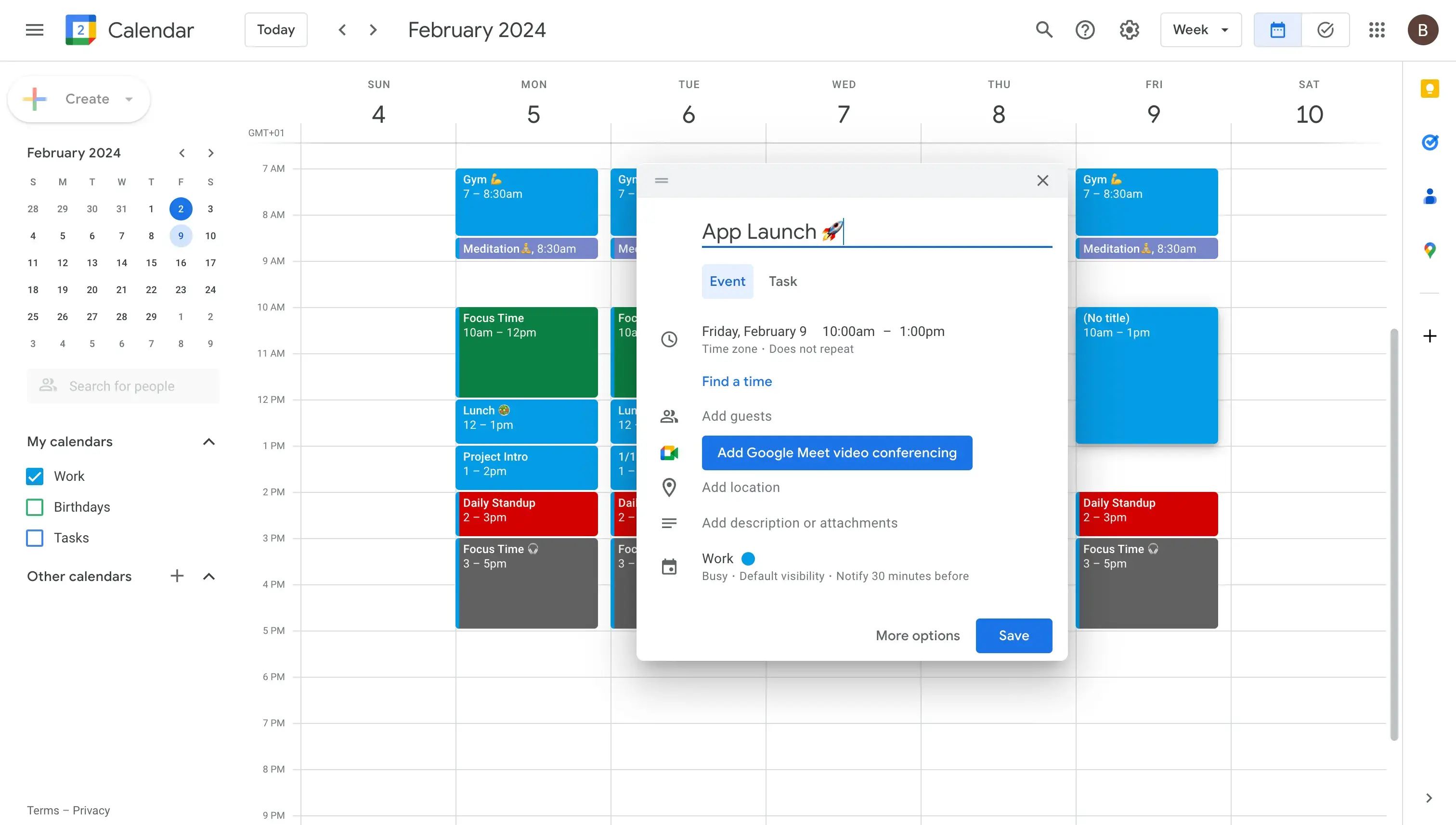 Example of creating a group-time block