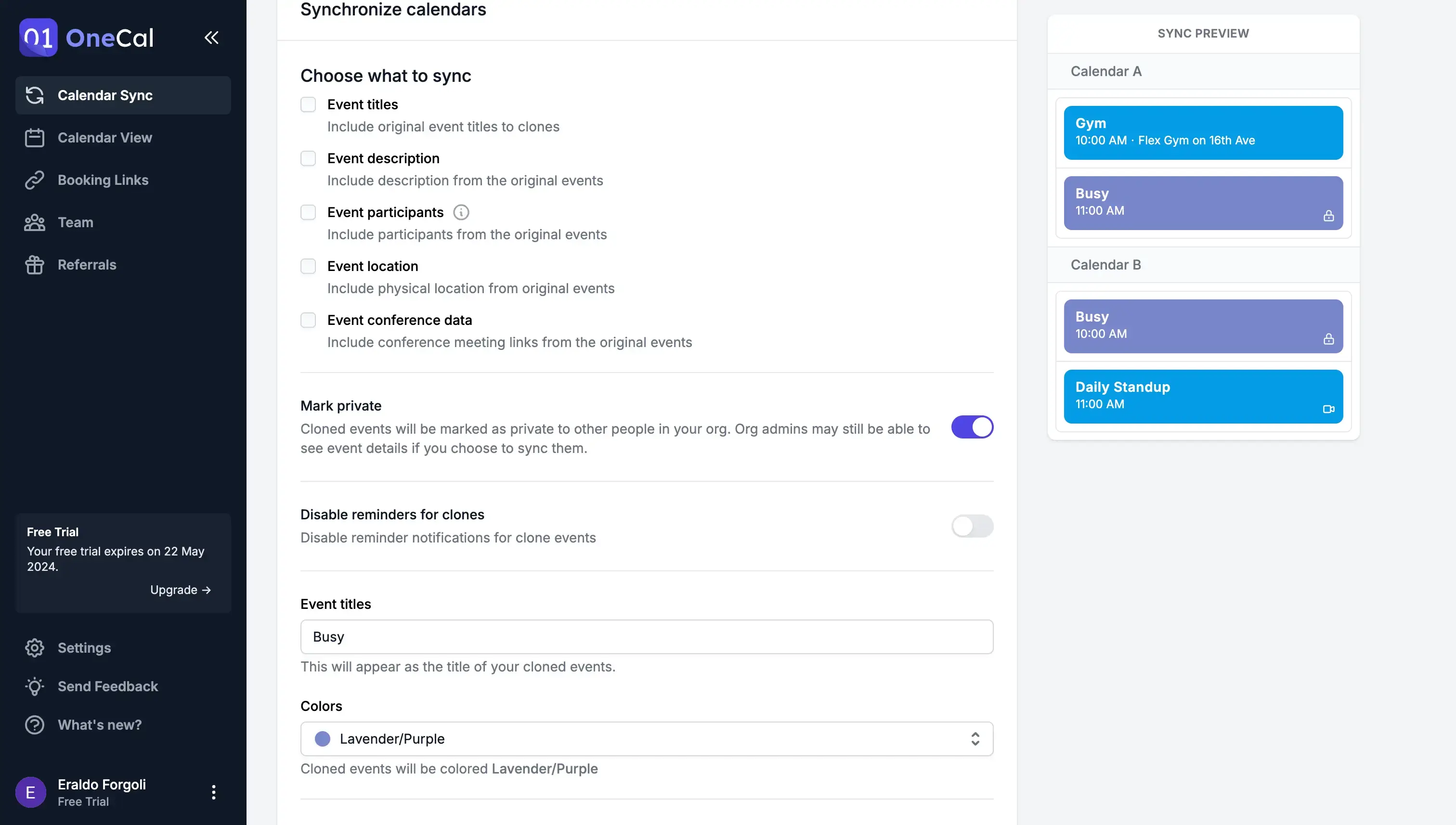 Google Calendar Merge Rules