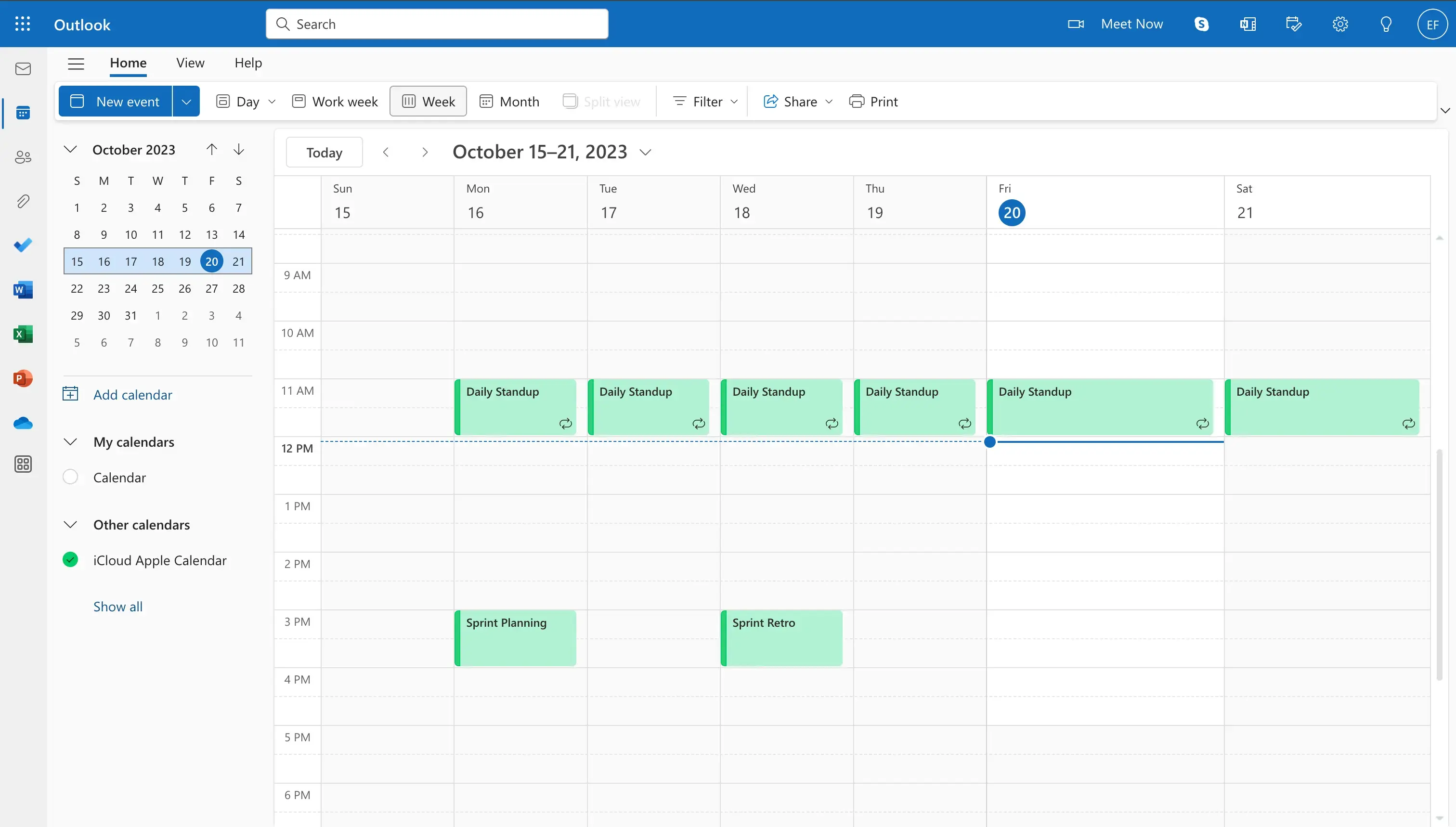 Apple Calendar in Outlook Illustration