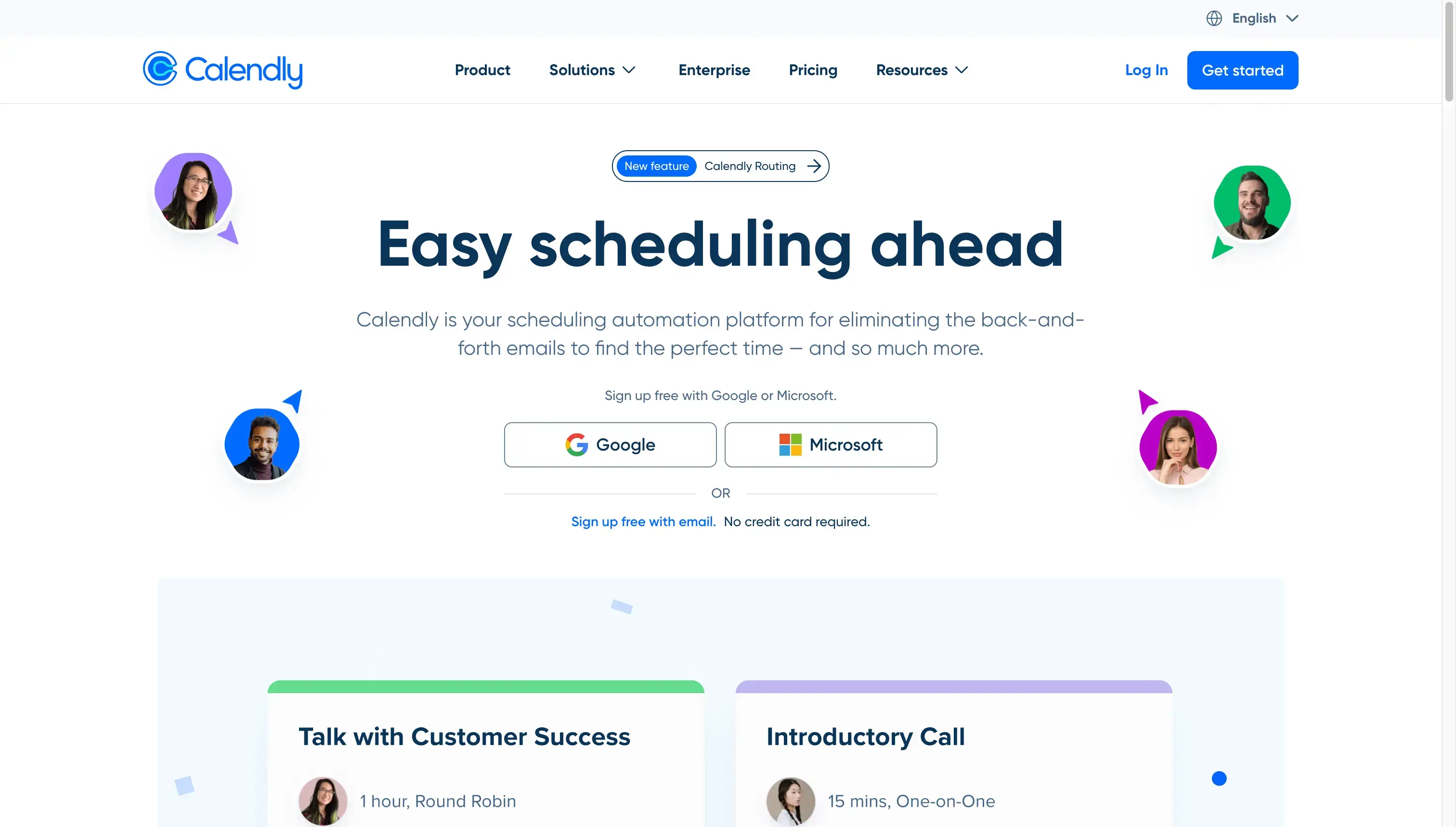 Calendly Landing page 