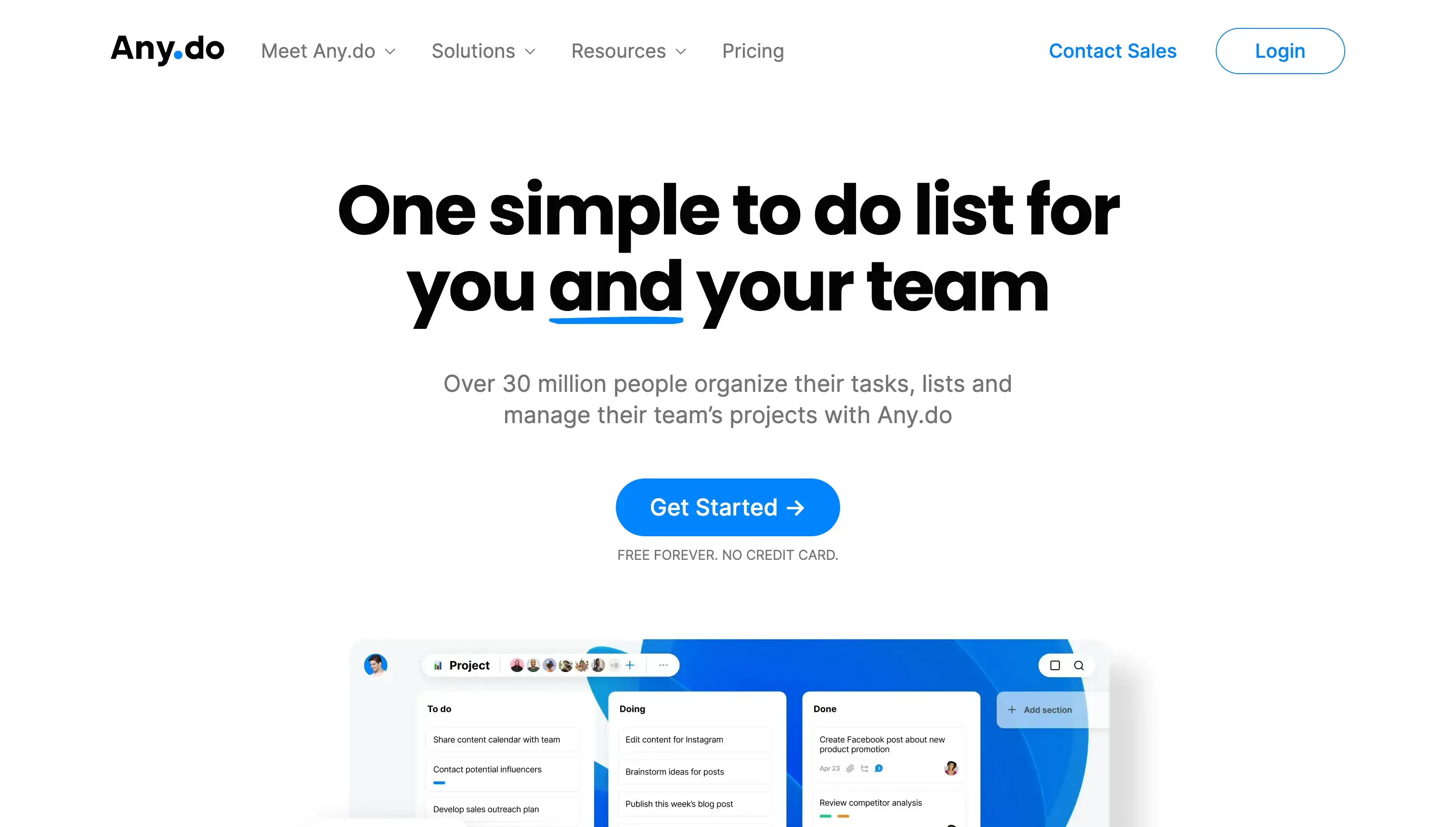 Any Do Landing Page