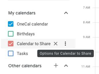 Calendar on Google Calendar