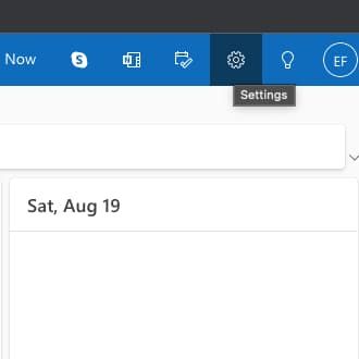 Outlook Settings Icon