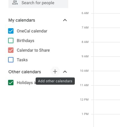 Google Calendar - Other Calendars