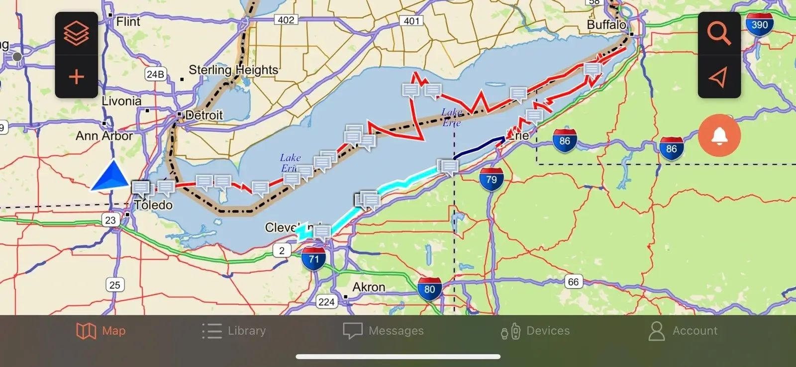 solo track from explore garmin app.webp