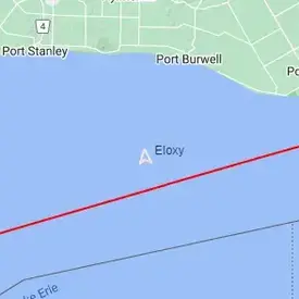 Sv Eloxy headed north towards Port Burwell