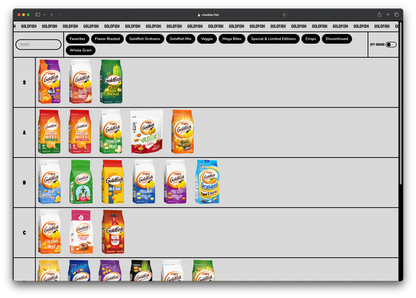 Screenshot of https://cheddar.fish