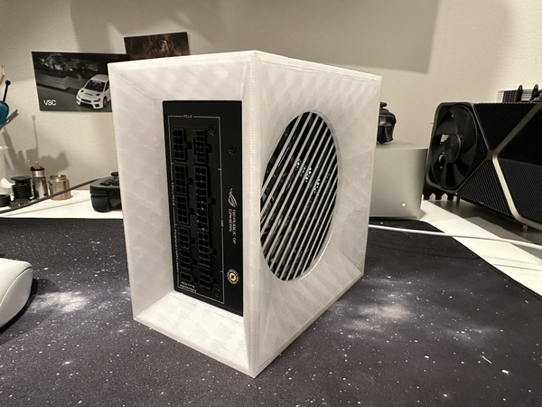 3D printed power supply case for custom modular PC