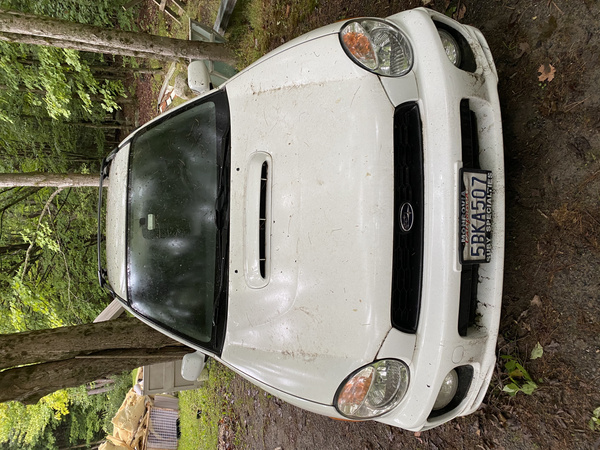 Neglected 2003 WRX Wagon front view
