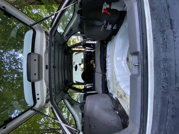 Cleaning rear of 2003 Subaru WRX wagon