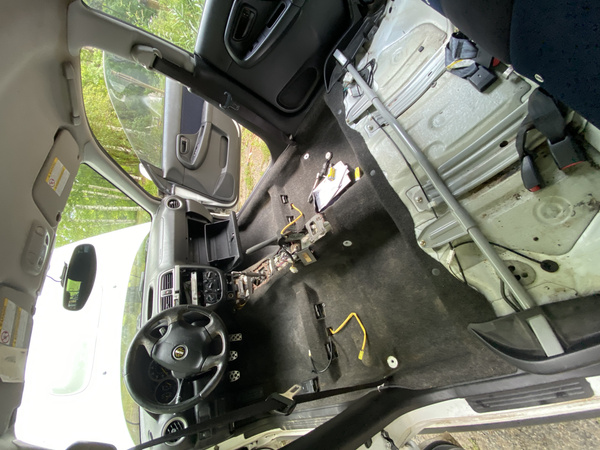 Stripped interior of 2003 Subaru WRX Wagon