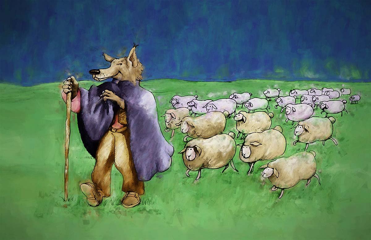 wolf dressed as a sheep in sheep's clothing  But who can say which one you should be afraid of? Anyway isn't it cute? I heard it did an extra cleaning for it's teeth for this Best of all Original Wolf in Sheeps Clothing