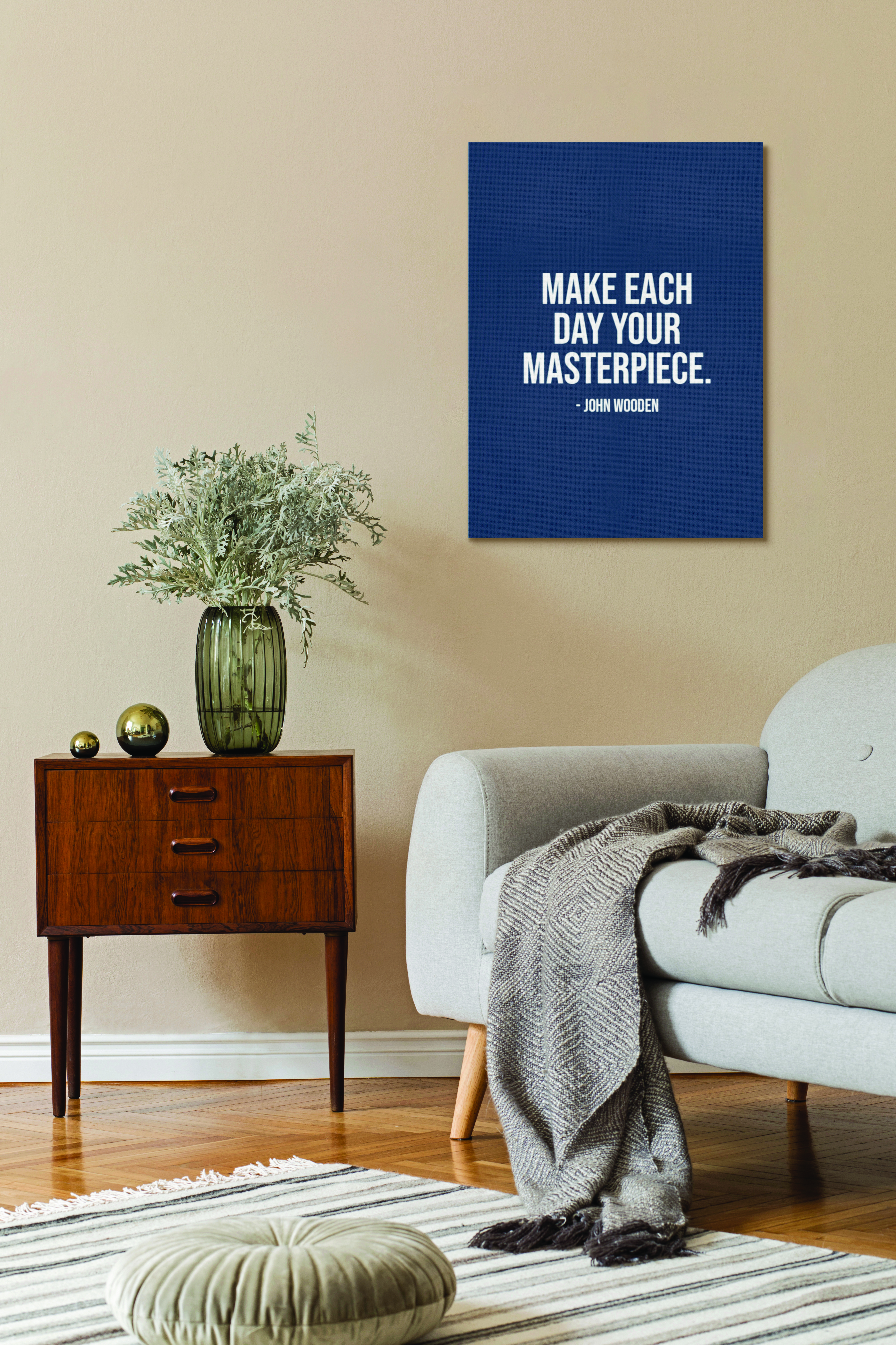 Modern word art print with inspirational quote