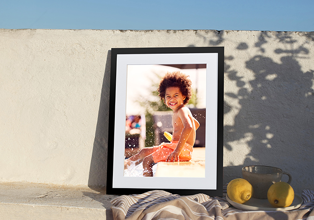 print of a happy child outside