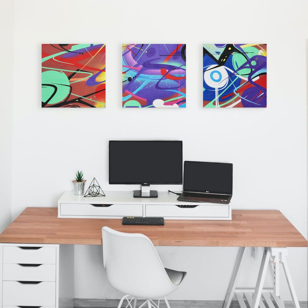 Home office abstract art