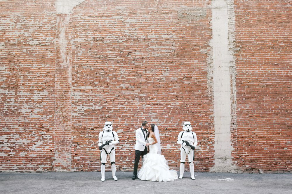 canvas print of a couple with star wars decor