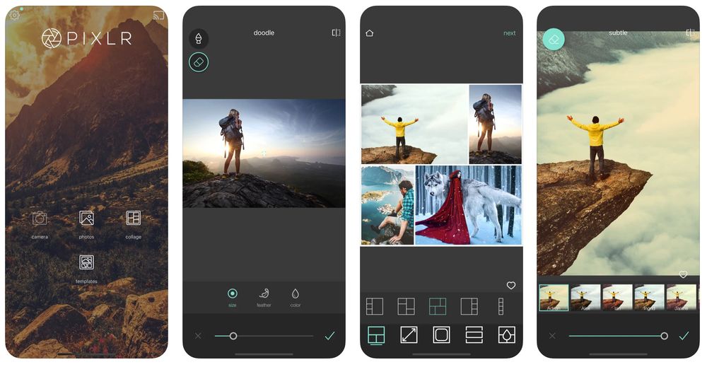 Pixlr App Screens