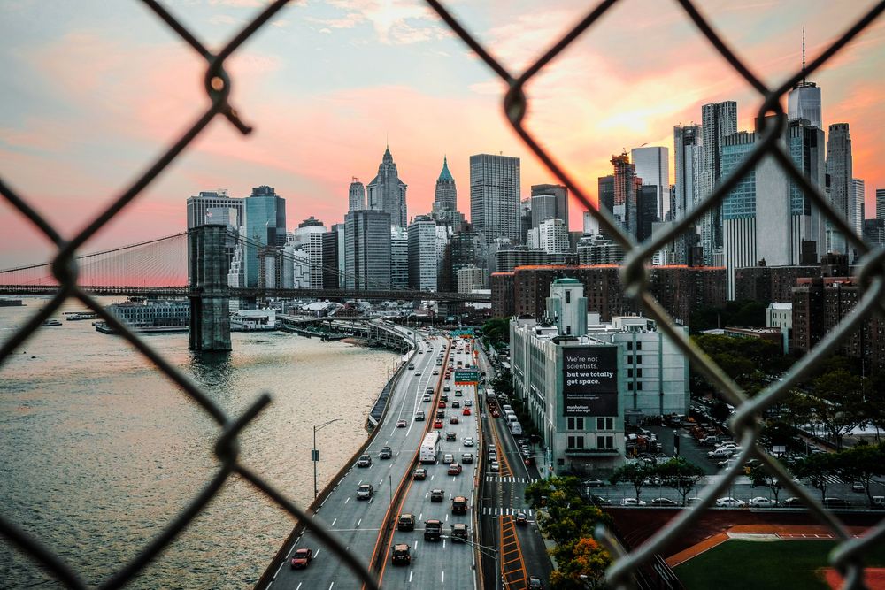 Cityscape at sunset