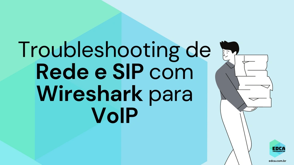 Capa do curso Troubleshooting de Rede e SIP com Wireshark para VoIP