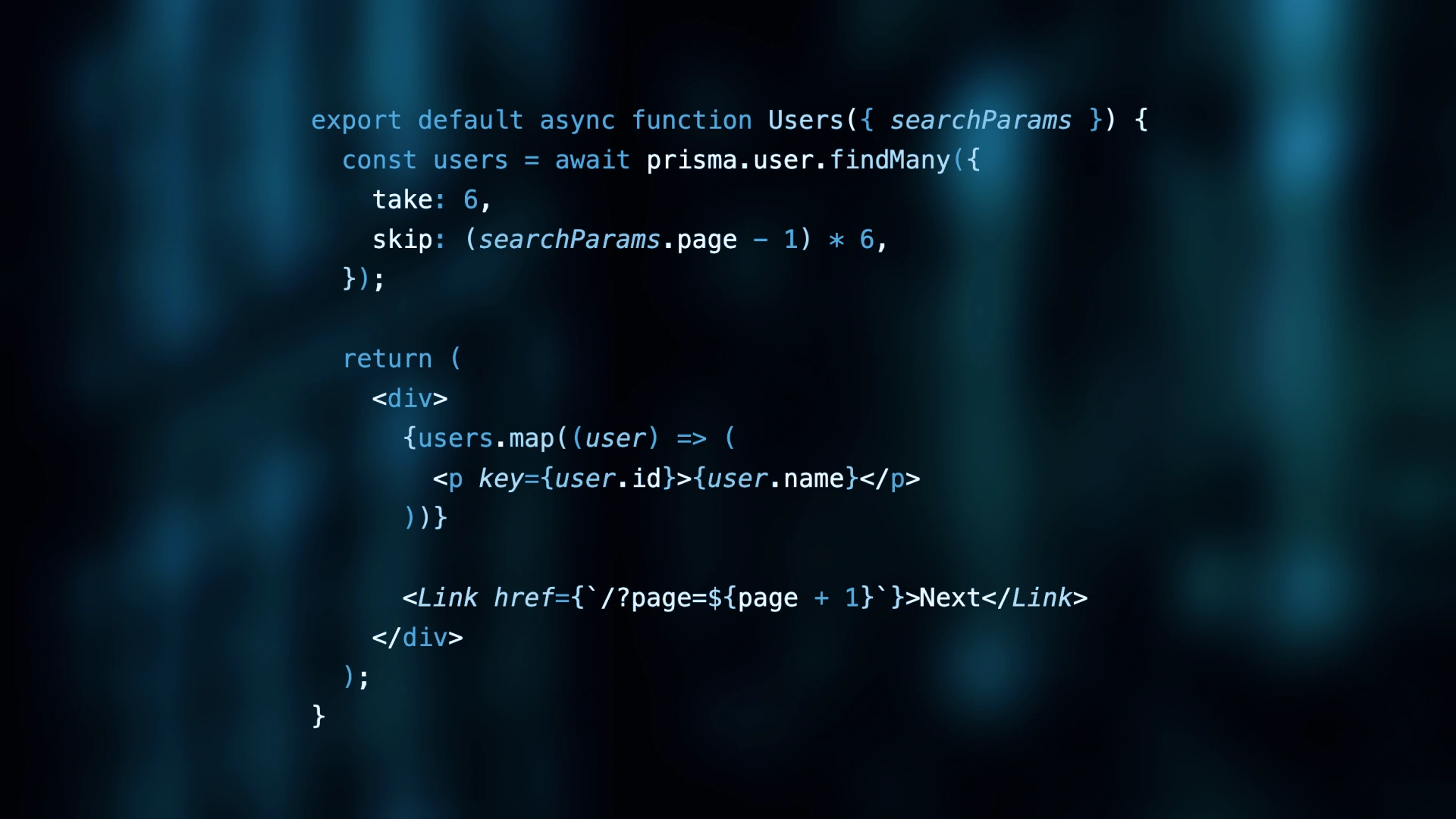 Adding server-side pagination - Data fetching with React Server Components