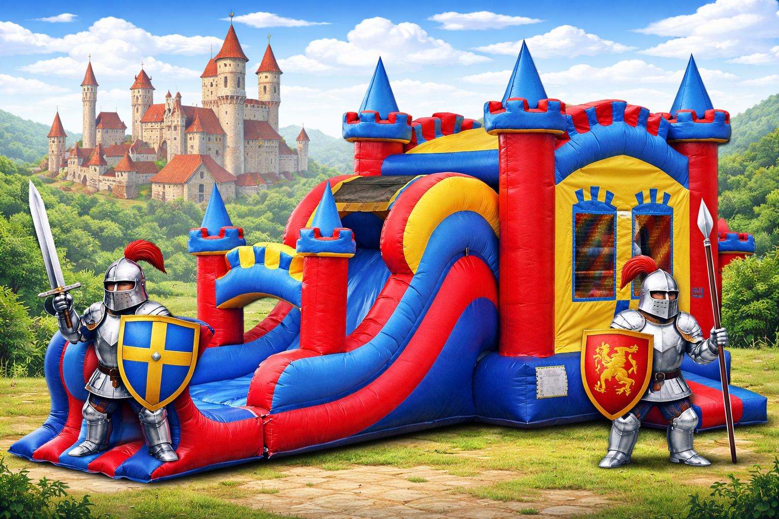 Majestic Castle Bounce House Slide Combo