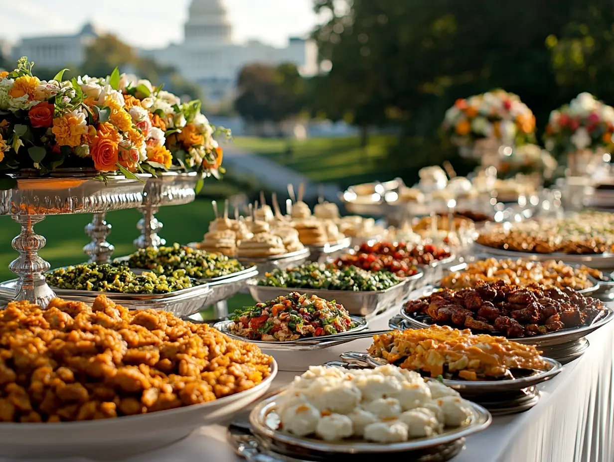 Wedding buffet style.