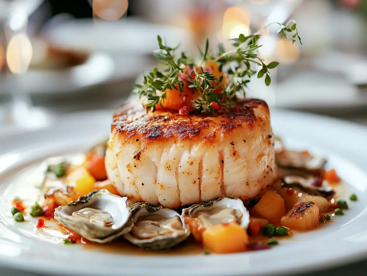 Crab cake from wedding caterer.