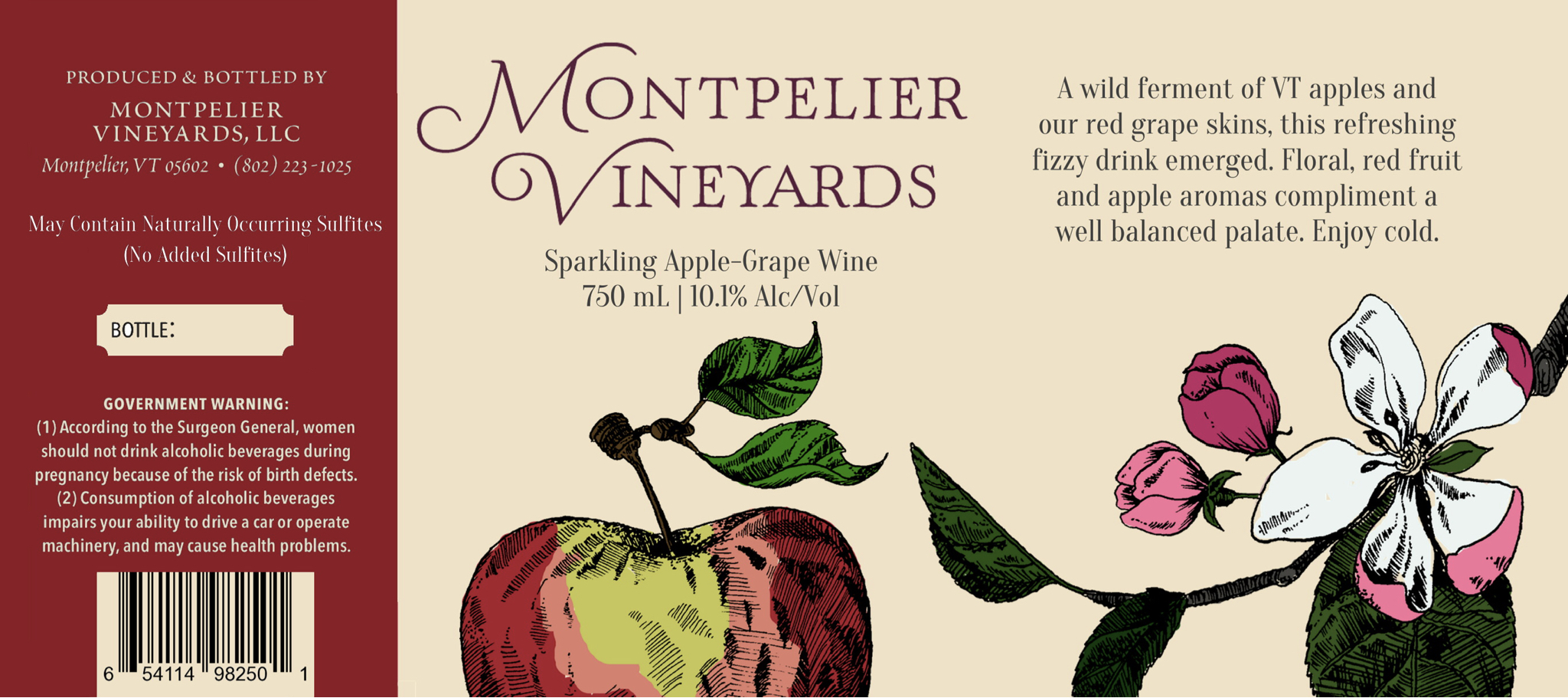 Sparkling Apple Grape Coferment - White