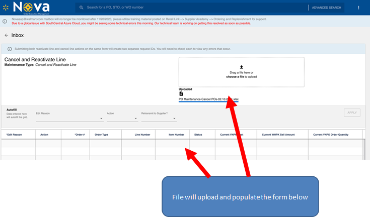 Uploading your PO Maintenance file
