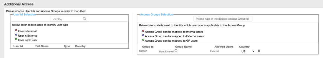 Additional Access Request form