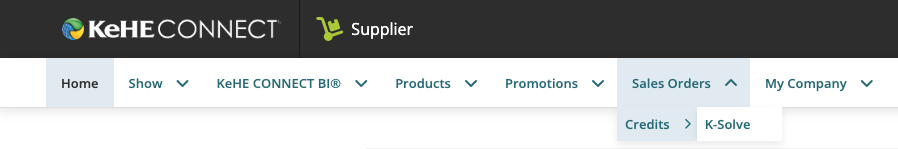 KeHE Connect Sales Orders Credits K-Solve.png