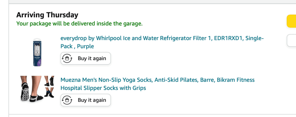Amazon In Garage Delivery Notify