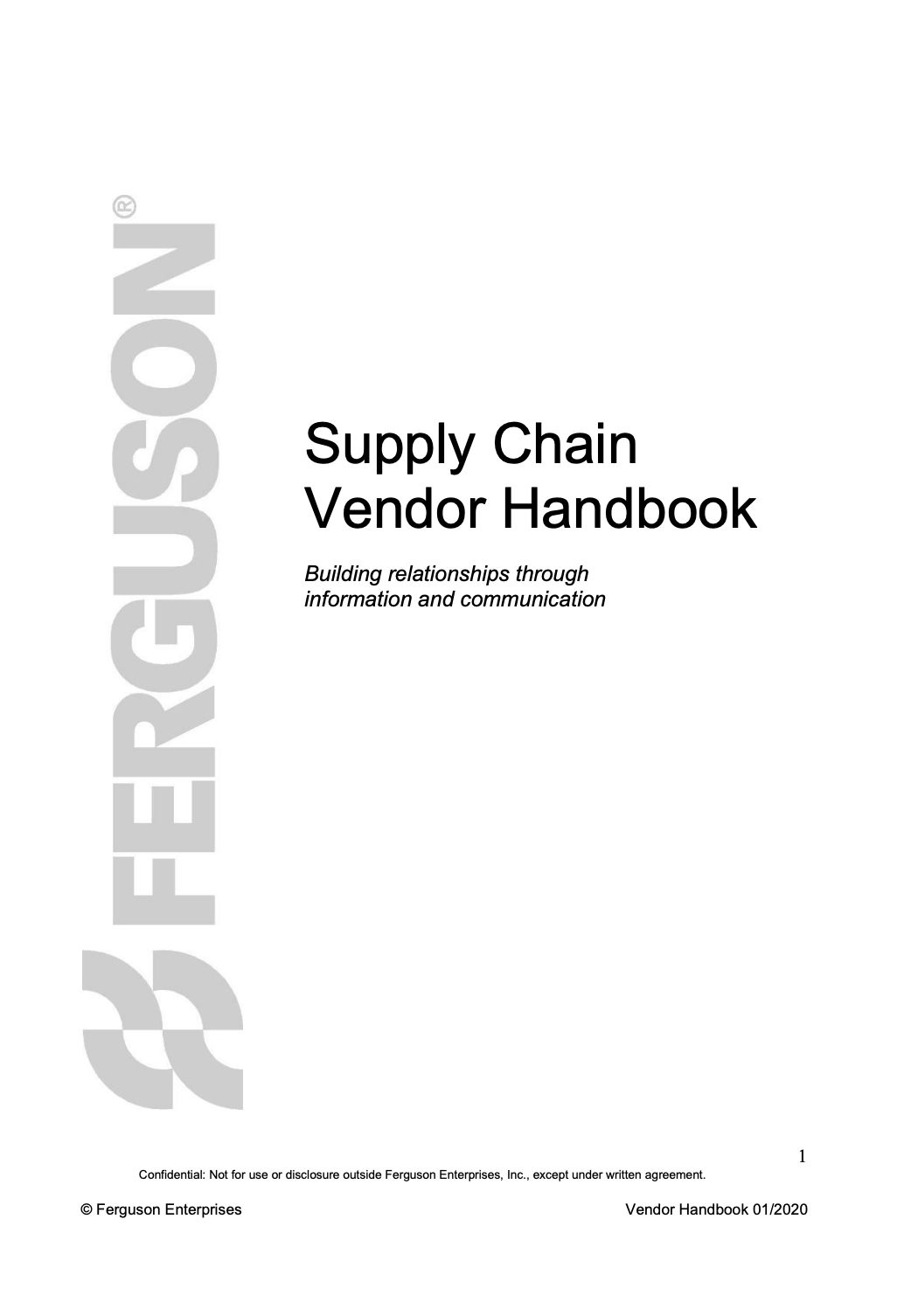Ferguson's Supply Chain Vendor Handbook