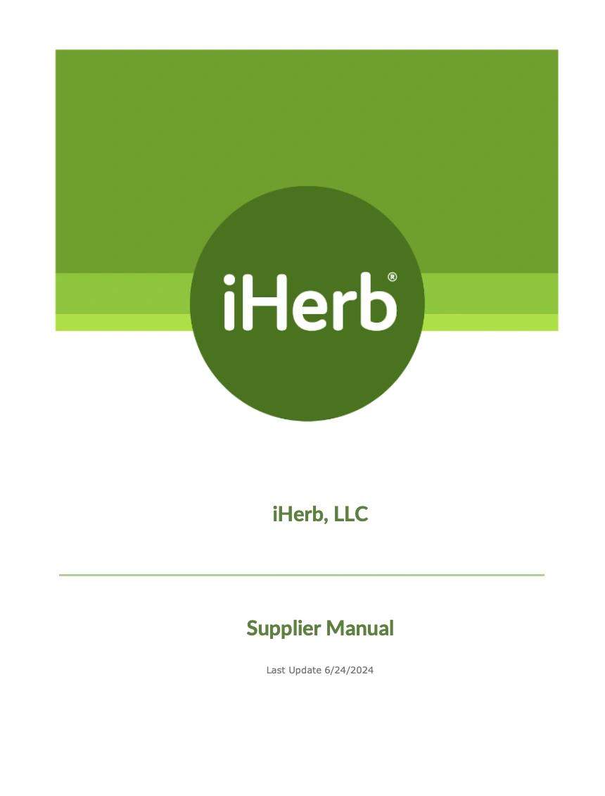 iHerb Supplier Manual