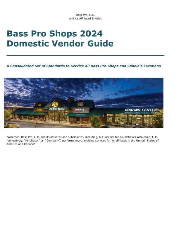 Bass Pro Shops Domestic Vendor Guide