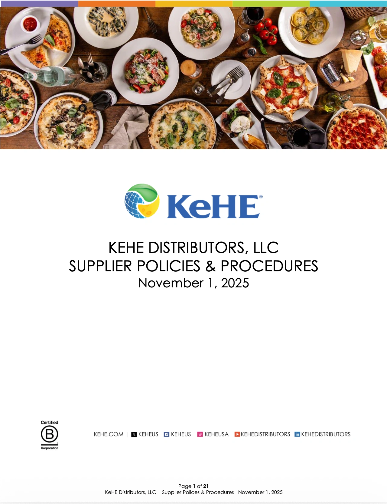 KeHE Supplier Policies & Procedures