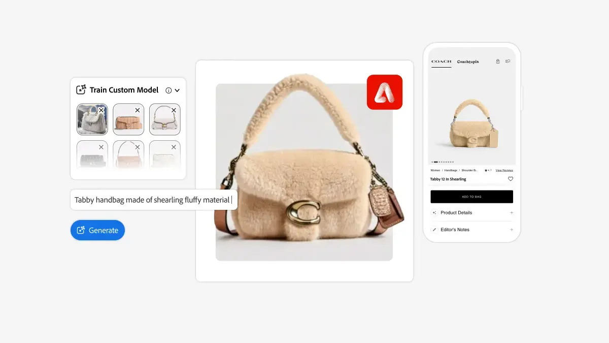 Adobe's example of a mockup for Coach