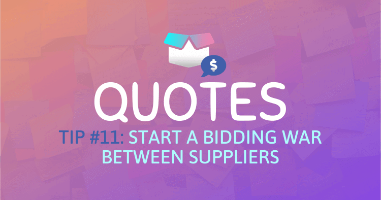 Set up a bidding war between Amazon suppliers.