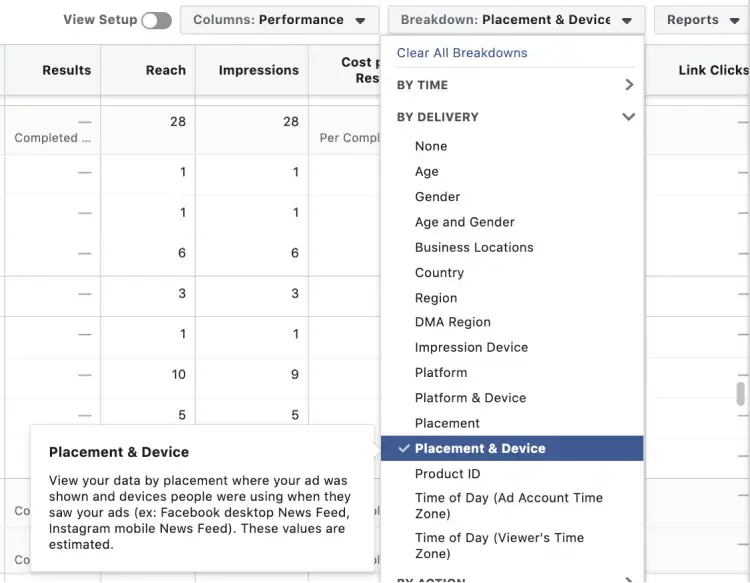 Steps to create a report with custom columns