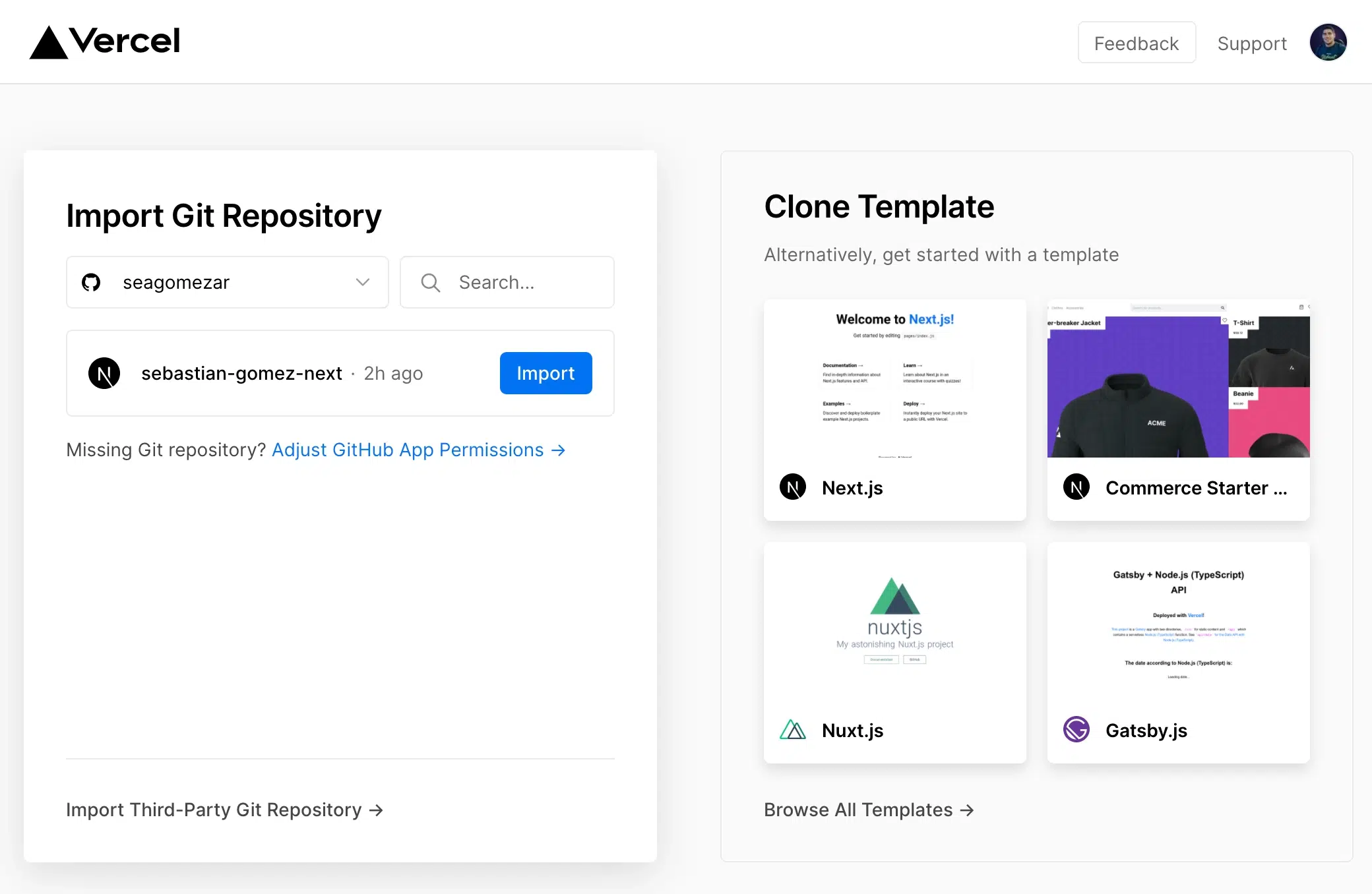 Despliegue automatico tras vincular el repositorio